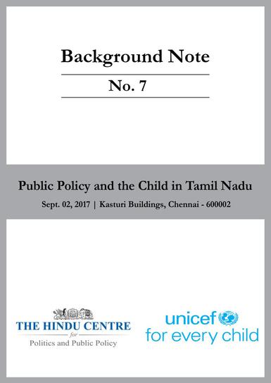 Public Policy and the Child in Tamil Nadu - The Hindu Centre