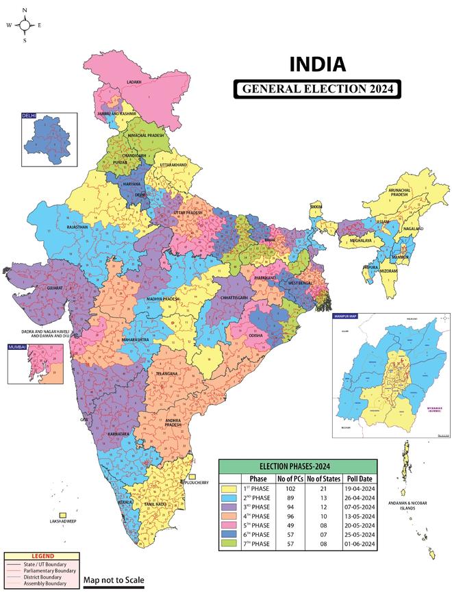 ECI Schedule for 18th Lok Sabha Election and State Elections for